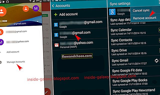 כיצד למחוק חשבון דוא"ל מיישום Gmail ב- Galaxy S4